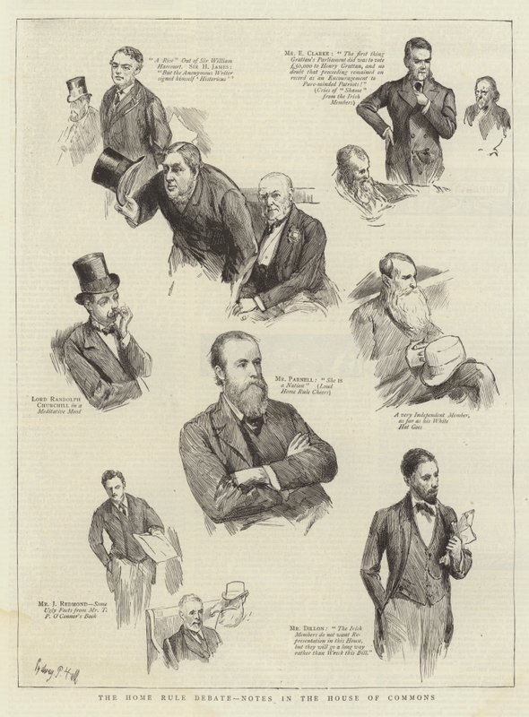 Het debat over zelfbestuur, notities in het Lagerhuis door Sydney Prior Hall