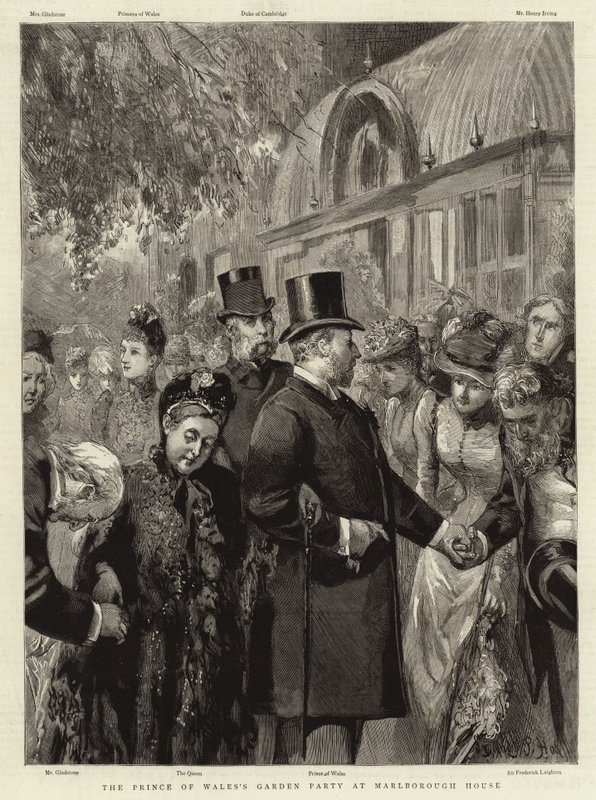 Tuinfeest van de Prins van Wales in Marlborough House door Sydney Prior Hall