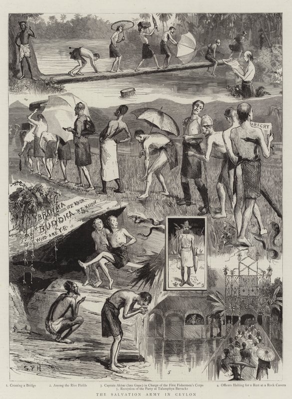 Het Leger des Heils in Ceylon door Sydney Prior Hall