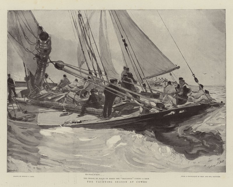 Het Zeilseizoen in Cowes door Sydney Prior Hall