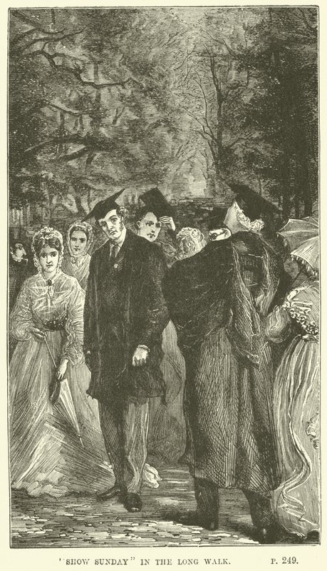 Illustratie voor Tom Brown in Oxford door Thomas Hughes door Sydney Prior after Hall