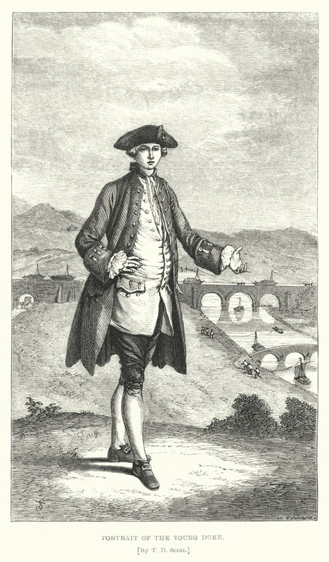 Portret van de jonge hertog (gravure) door T. D. (after) Scott