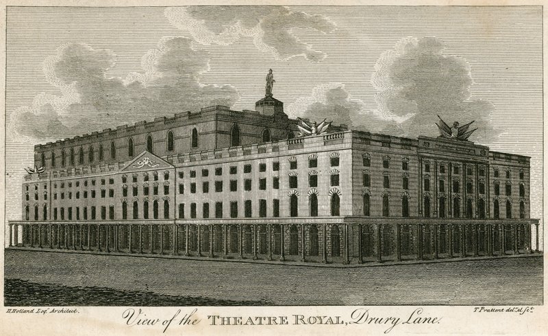 Uitzicht op het Theatre Royal, Drury Lane, Londen door T. Prattent