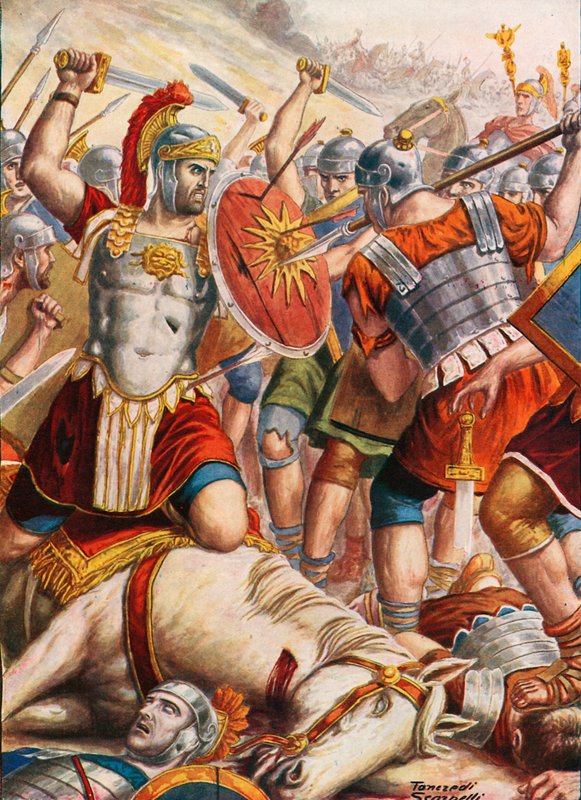 Lucullus vecht om de opmars van Mithridates te stoppen door Tancredi Scarpelli