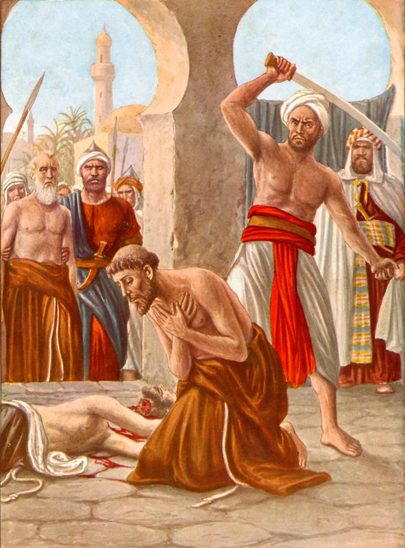 Martelaarschap van Broeder Jacopo de Padova in India door Tancredi Scarpelli