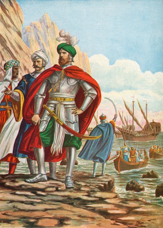Mustafa landt op het eiland Cyprus in 1570 door Tancredi Scarpelli