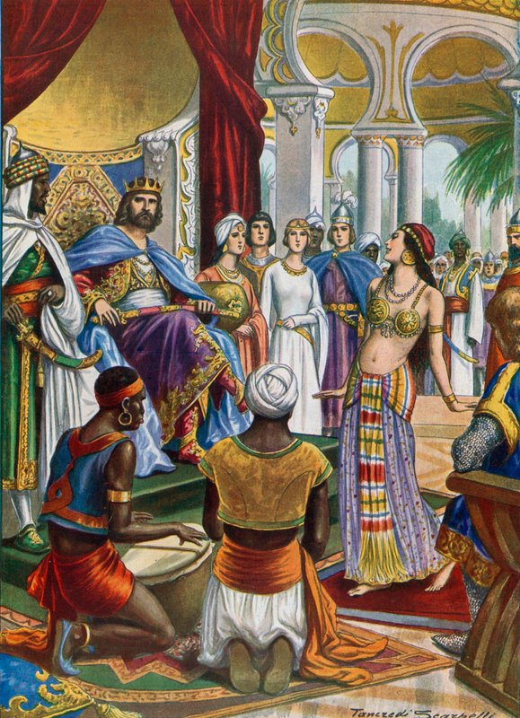 Roger II van Sicilië die zich omringde met oosterse pracht door Tancredi Scarpelli