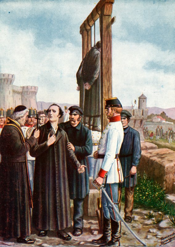 De Belfiore Martelaren: De laatste momenten van Don Enrico Tazzoli, 1853 door Tancredi Scarpelli