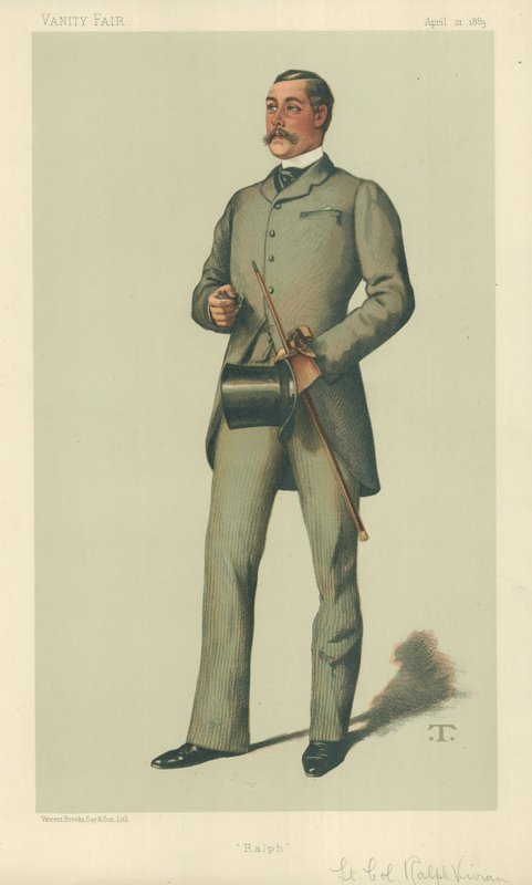 Luitenant-Kolonel Ralph Vivian, Ralph, 21 april 1883, Vanity Fair cartoon door Theobald Chartran