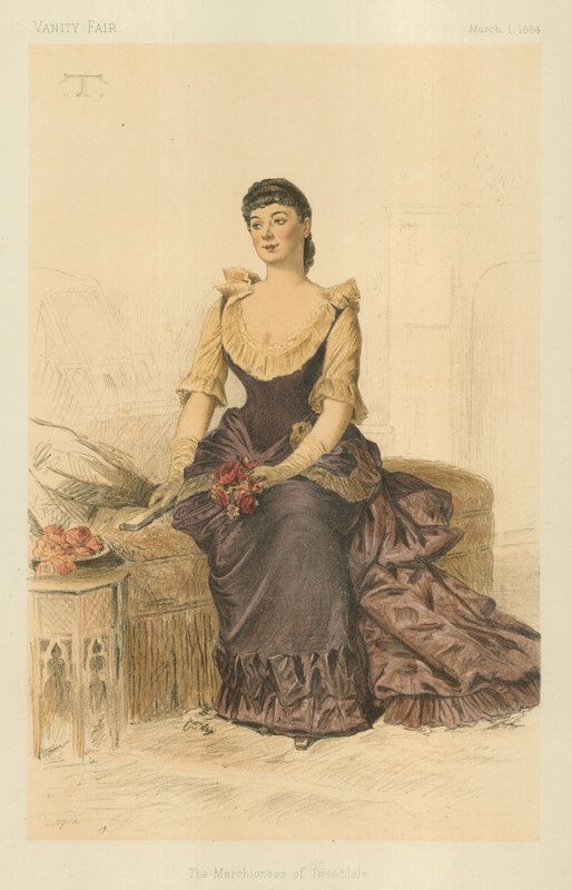 De markiezin van Tweeddale, 1 maart 1884, Vanity Fair cartoon door Theobald Chartran