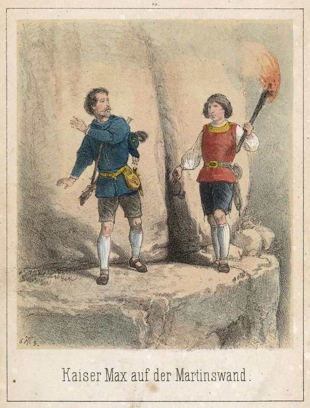 Keizer Max op de Martinswall door Theodor Hosemann