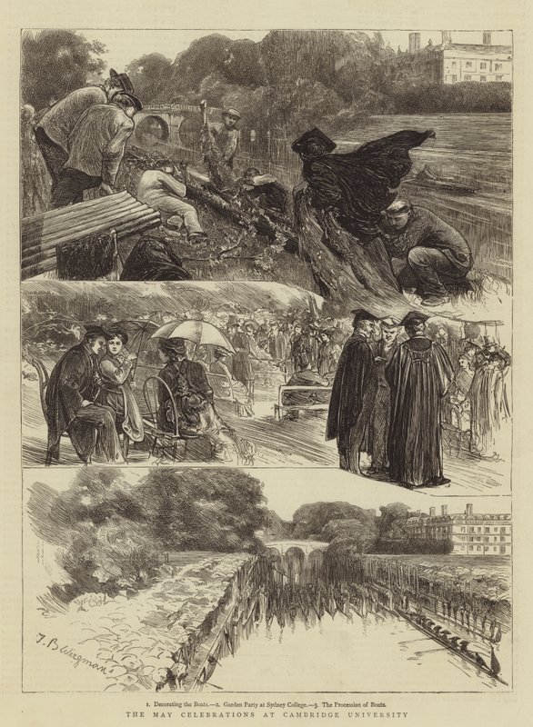 De Meivieringen aan de Universiteit van Cambridge door Theodore Blake Wirgman