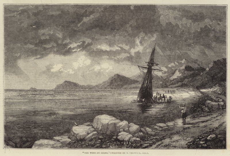 De Wind aan de Kust door Thomas Creswick