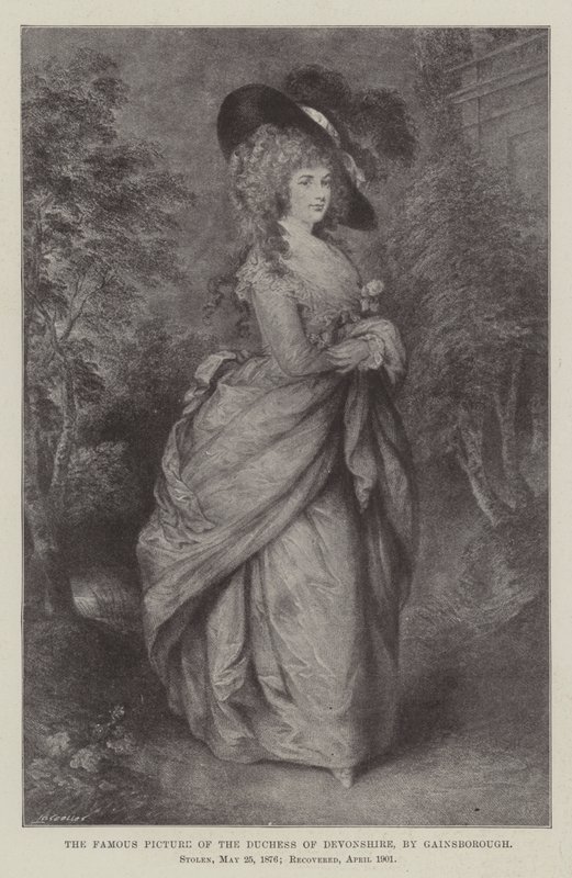 Het beroemde schilderij van de hertogin van Devonshire door Thomas Gainsborough