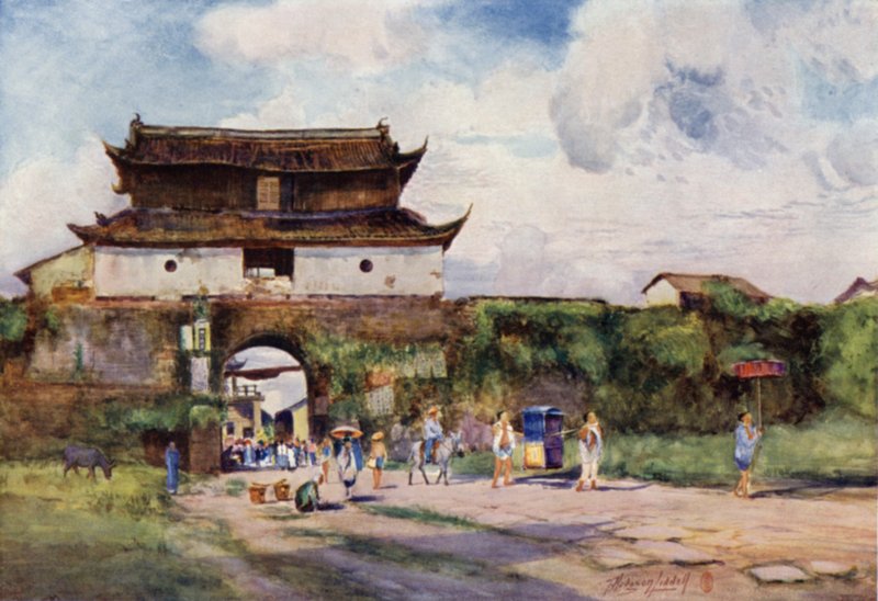 Hangchow, de Noordpoort door Thomas Hodgson Liddell
