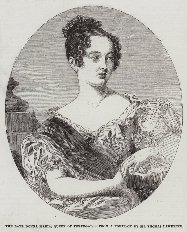 De overleden Donna Maria, koningin van Portugal door Thomas Lawrence