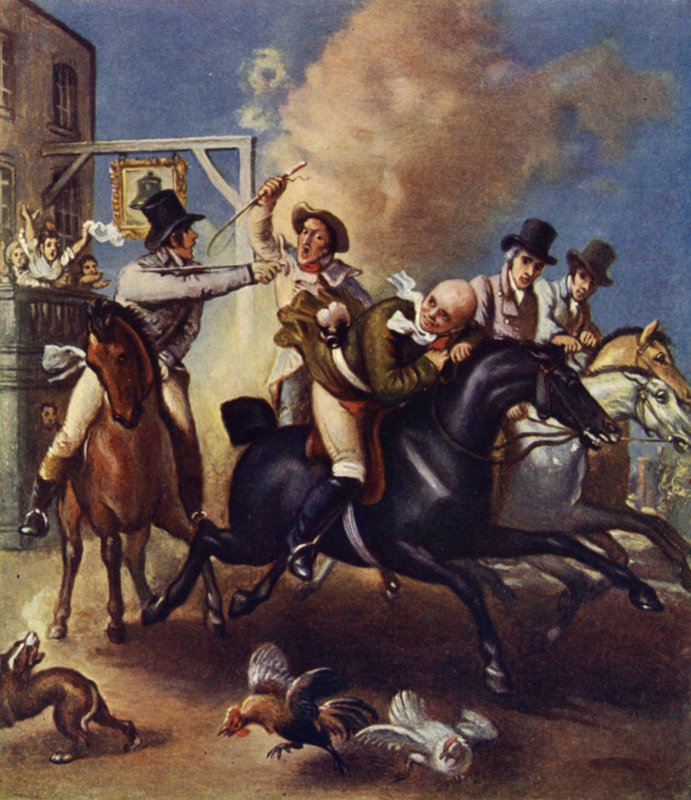 De rit van John Gilpin door Thomas Stothard