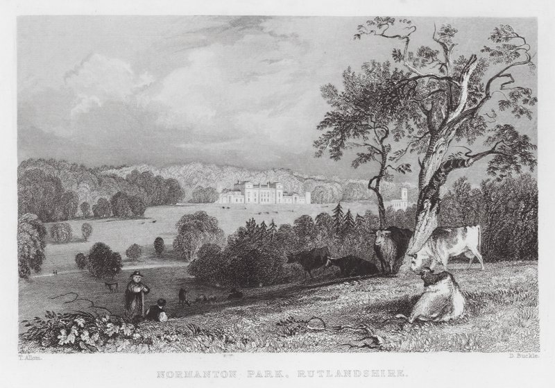 Normanton Park, Rutlandshire (gravure) door Thomas (after) Allom