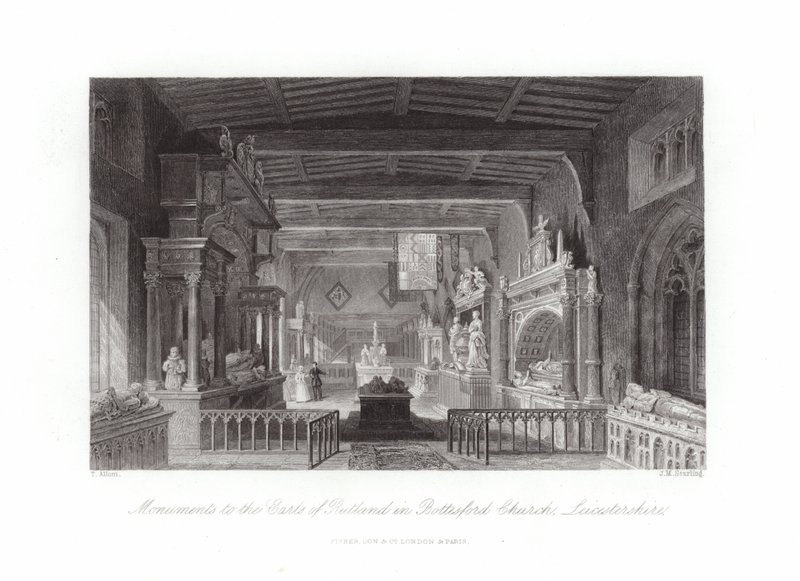 Bottesford Church door Thomas Allom