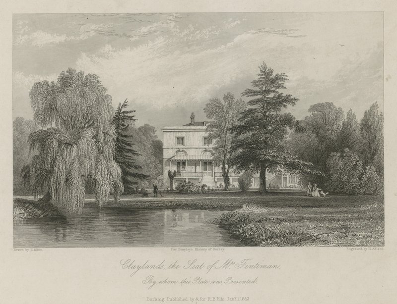 Claylands, het huis van mevrouw Fentima door Thomas Allom