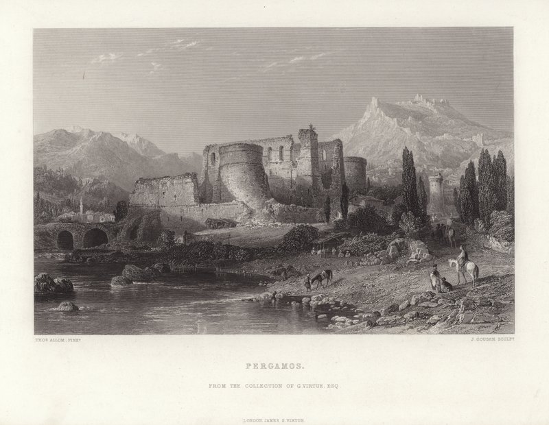 Pergamos, Turkije door Thomas Allom