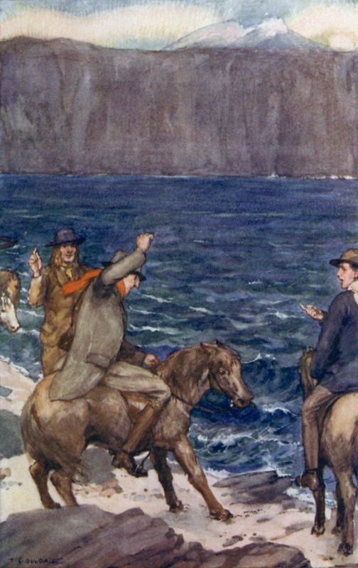 Illustratie voor Een Reis naar het Middelpunt van de Aarde door Jules Verne door Thomas Cantrell Dugdale