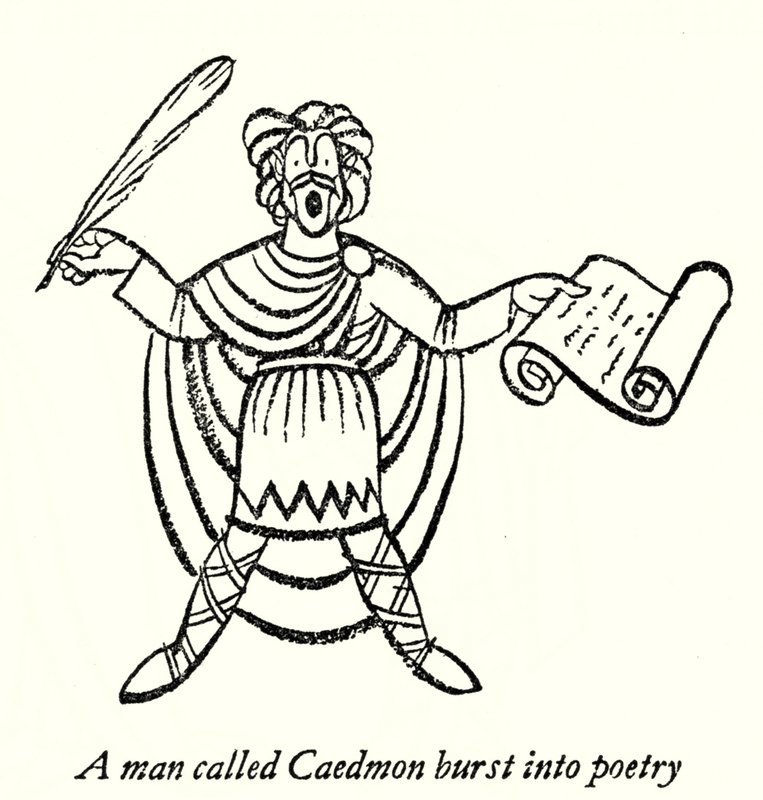 Caedmon (litho) door Thomas Derrick