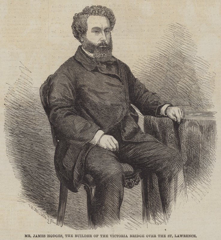 De heer James Hodges, de bouwer van de Victoria-brug over de St. Lawrence door Thomas Harrington Wilson