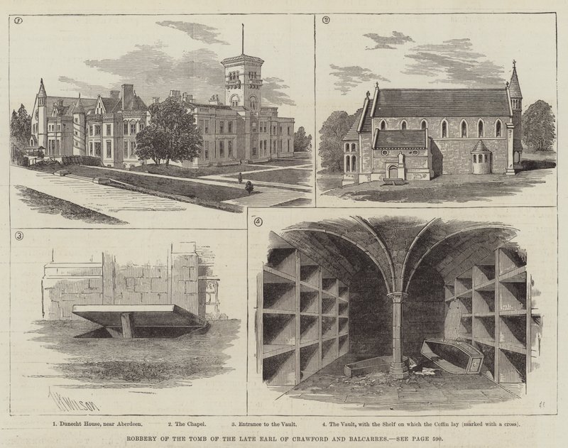 Roof van het graf van de wijlen Graaf van Crawford en Balcarres door Thomas Harrington Wilson