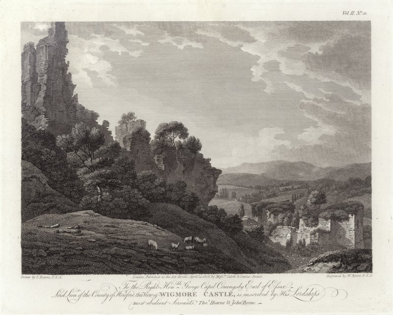 Wigmore Kasteel door Thomas Hearne