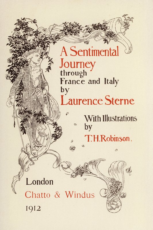 Illustratie voor Een sentimentele reis door Laurence Sterne (litho) door Thomas Heath Robinson