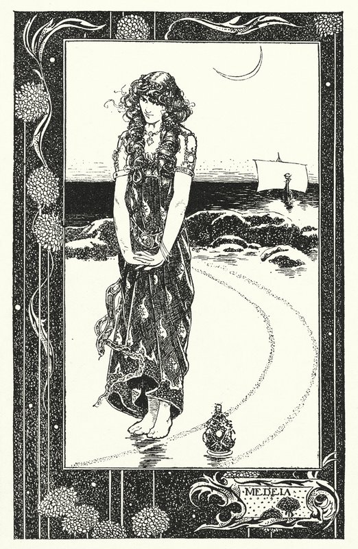 Medea (litho) door Thomas Heath Robinson