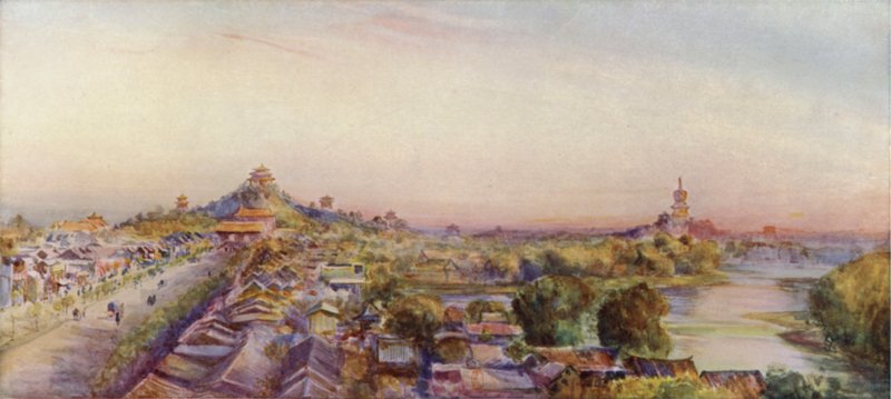 Peking, gezien vanaf de Drum Tower door Thomas Hodgson Liddell