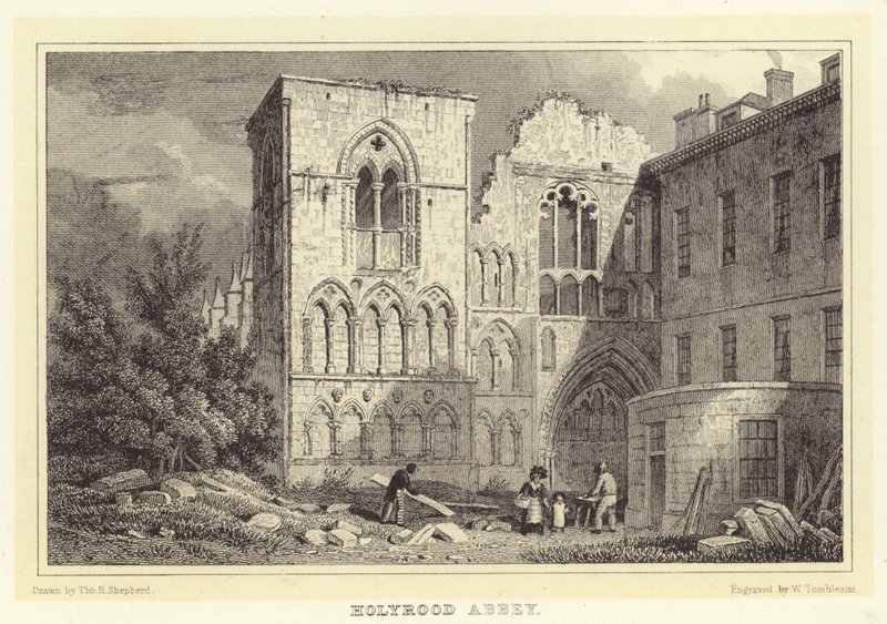 Holyrood Abdij door Thomas Hosmer (after) Shepherd