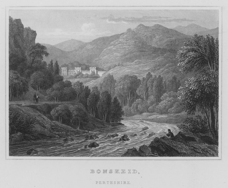 Bonskeid, Perthshire door Thomas Hosmer Shepherd
