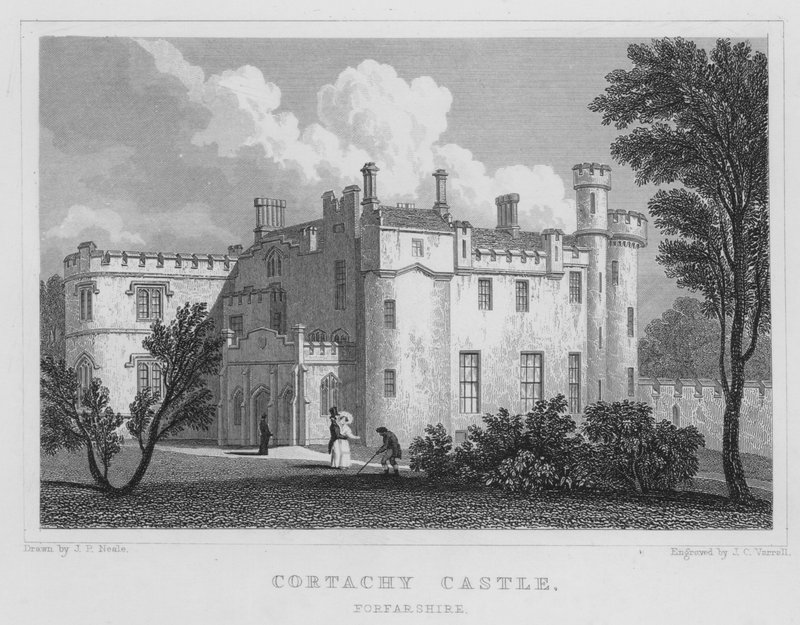 Cortachy Kasteel, Forfarshire door Thomas Hosmer Shepherd