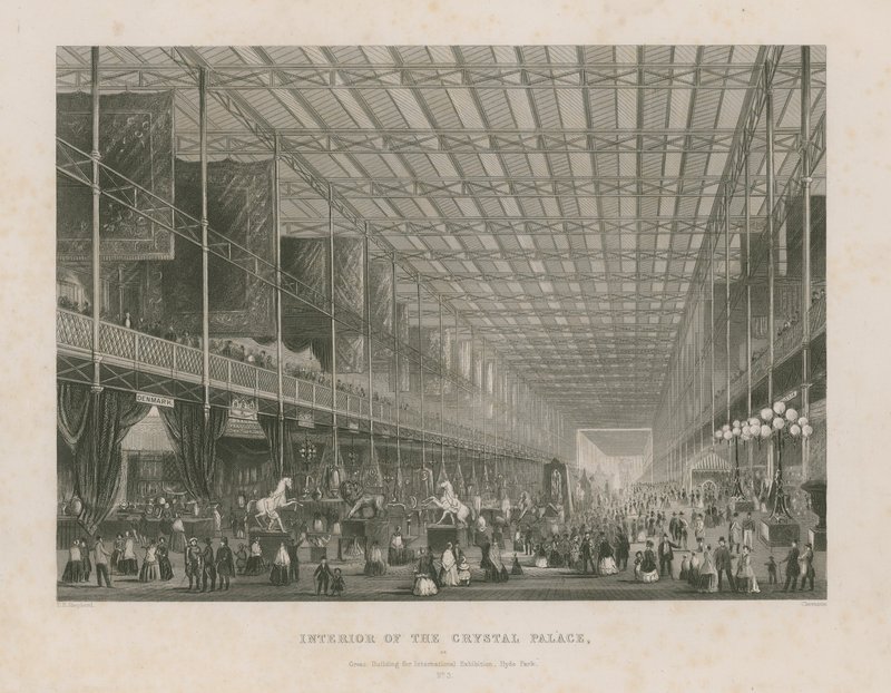 Interieur van de Grote Tentoonstelling, 1851 door Thomas Hosmer Shepherd