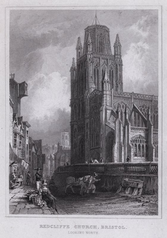Redcliffe Kerk, Bristol, kijkend naar het Noorden door Thomas Hosmer Shepherd