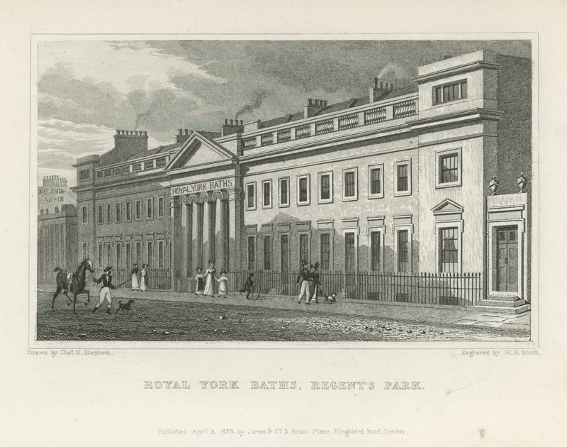 De Royal York Baden op York Terrace door Thomas Hosmer Shepherd