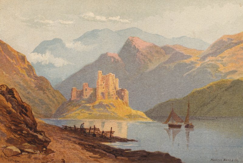 Schotland, Eilan-Donan Kasteel door Thomas Leeson the Elder Rowbotham