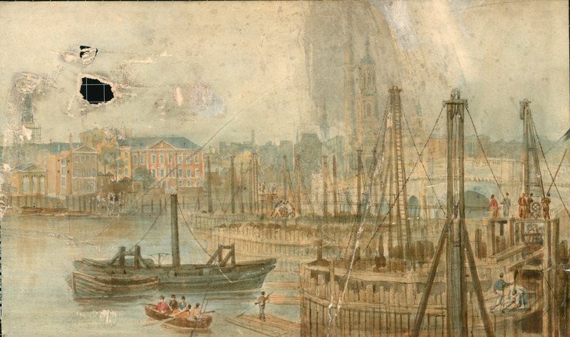 Panorama van de Rivier de Theems, Noordzijde, in 13 delen door Thomas Mann Baynes