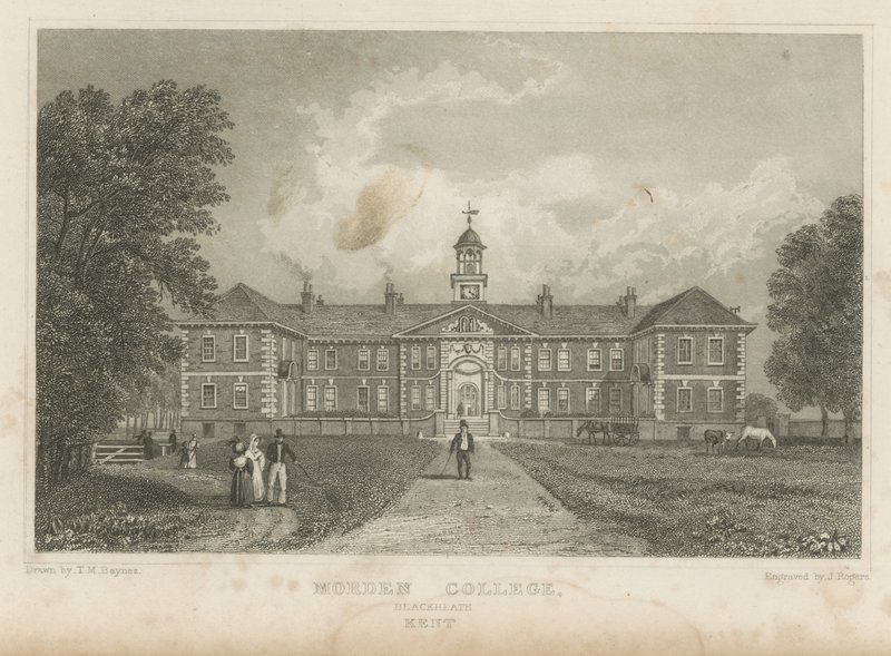 Mensen op het terrein van Morden College door Thomas Mann Baynes