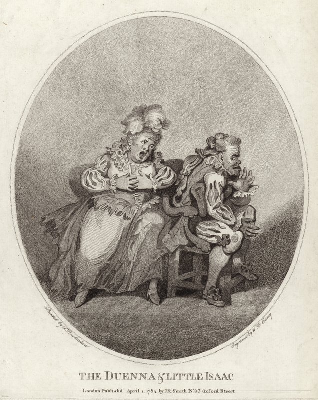 De Duenna en Kleine Isaac door Thomas Rowlandson