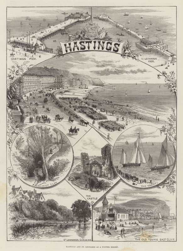 Hastings en St Leonards als winterresort door Thomas Sulman