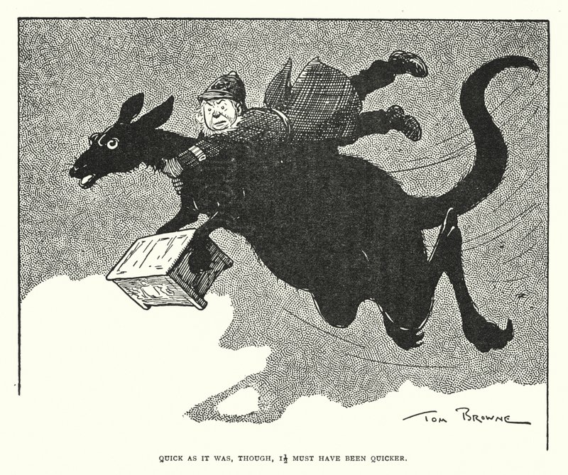 Hoe snel het ook was, het moet sneller zijn geweest (litho) door Tom Browne