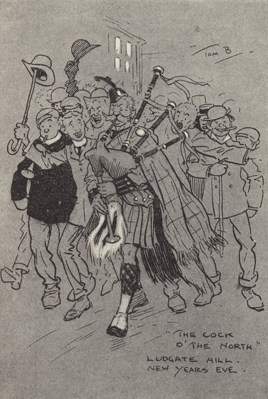 De Cock o the North, Ludgate Hill, Oudejaarsavond door Tom Browne