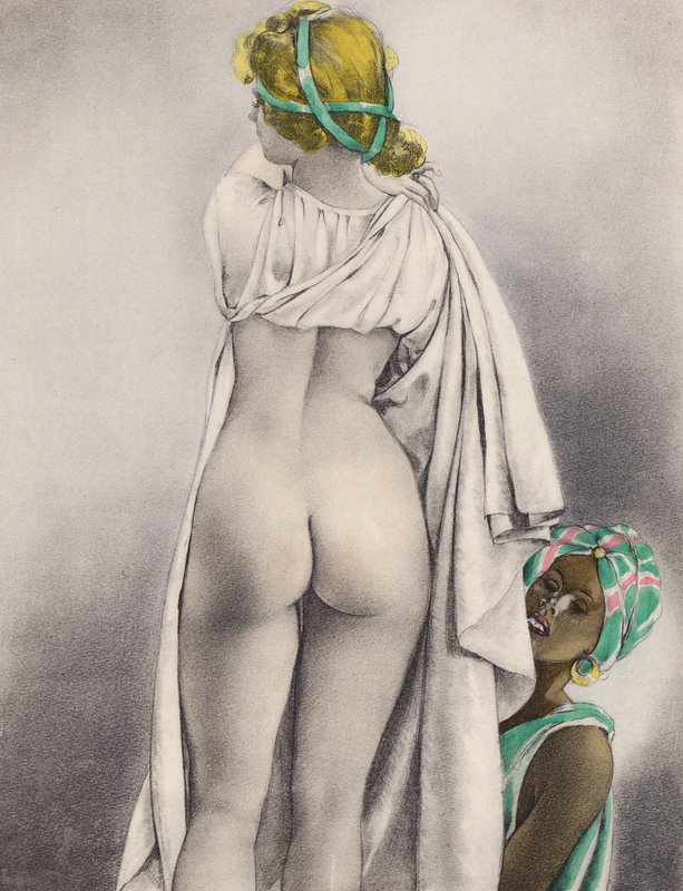 Brunelleschi illustratie voor Contes et Nouvelles de La Fontaine (kleurenlitho) door Umberto (after) Brunelleschi