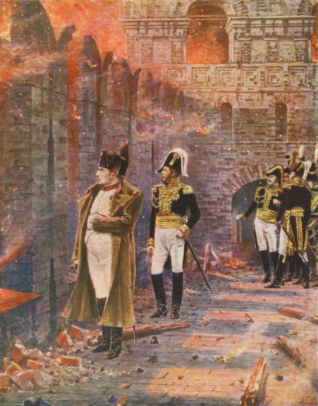 Napoleon kijkt naar de Brand van Moskou door Vasili Vasilievich Vereshchagin