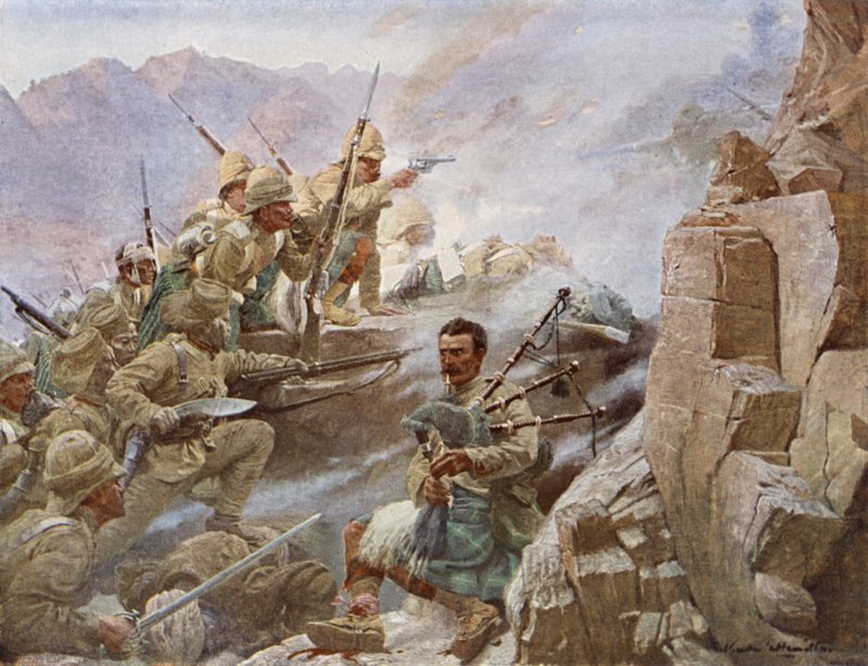 Bestorming van Dargai, Tweede Slag bij Malakand, Noordwestelijke Grens, 1897 door Vereker Monteith Hamilton