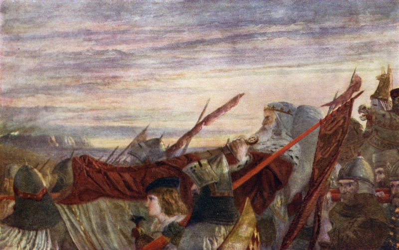 De laatste mars van Edward I door W. Bell Scott